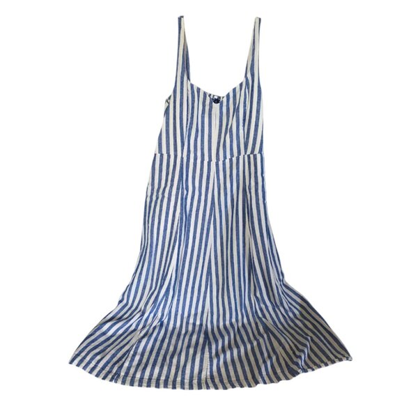 Old Navy Dresses & Skirts - EUC Old Navy Smock Style Striped Dress - TALL - Linen/Rayon